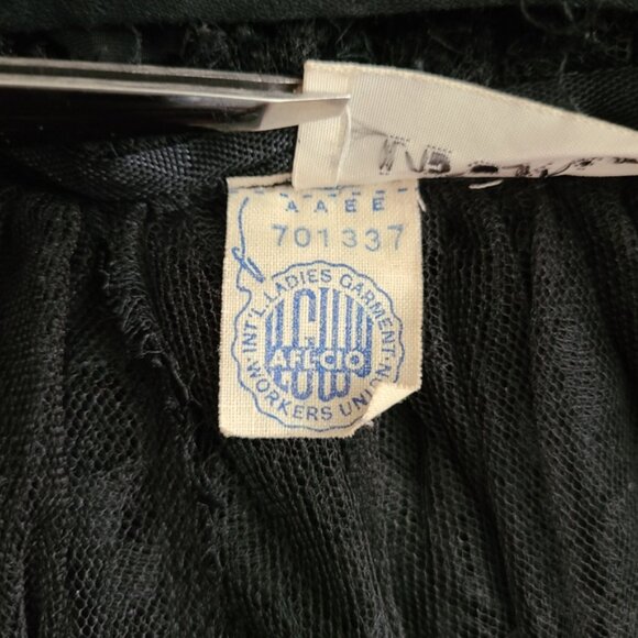 Leonard Arkin Black Lace Union Made 50s 60s Witchy Vintage Midi Dress - Picture 14 of 15